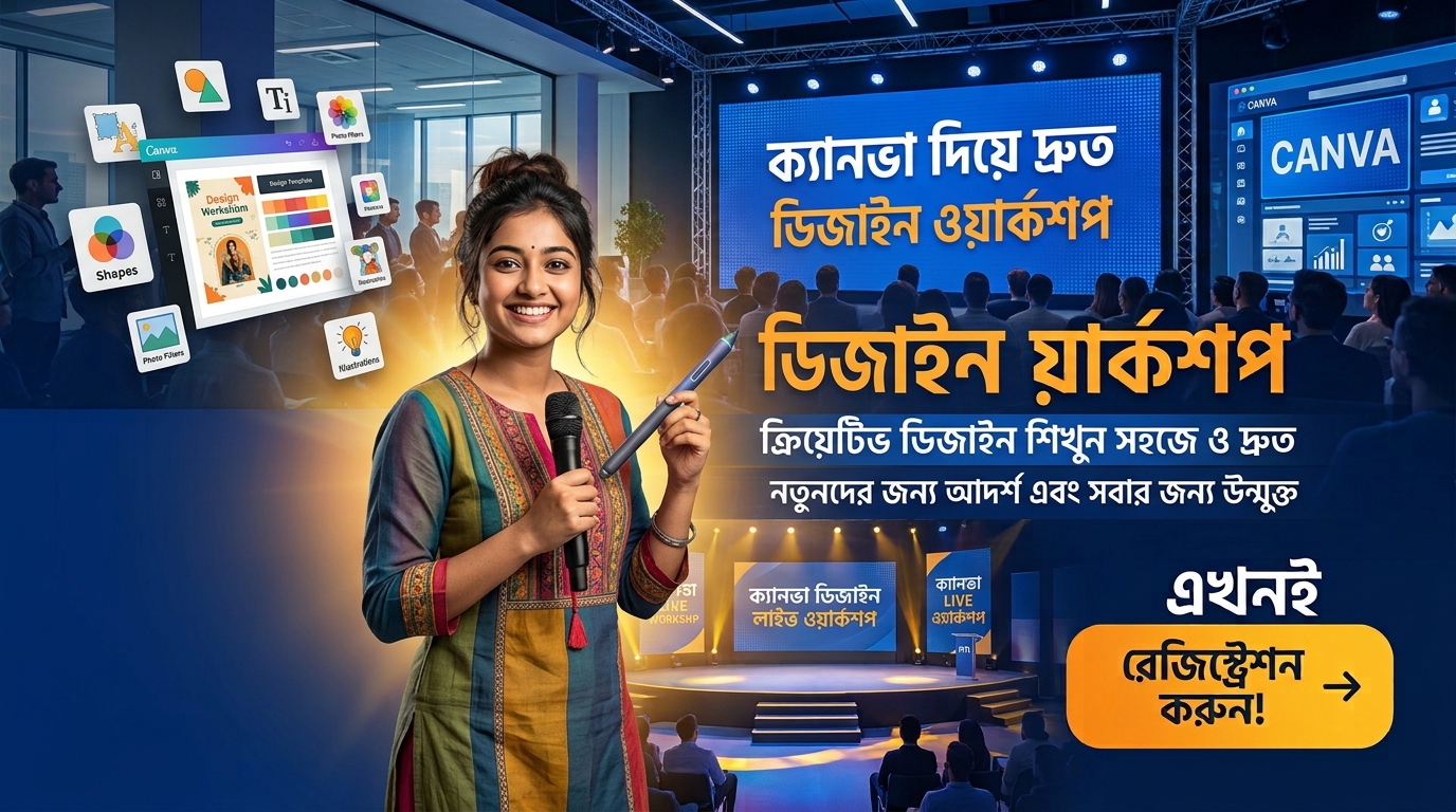 ক্যানভা দিয়ে দ্রুত ডিজাইন ওয়ার্কশপ